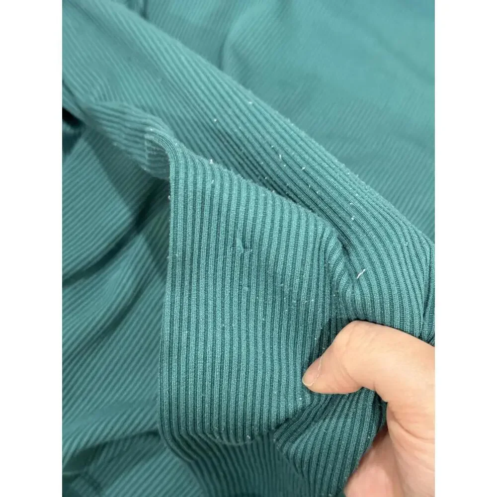 Hollister Teal & Black Ribbed Stretch Baby Tee Long Sleeve Top Bundle Size Large - Picture 6 of 9